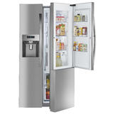Kenmore Elite 51863 Counter-Depth Side-by-Side Refrigerator with Grab-N-Go Door