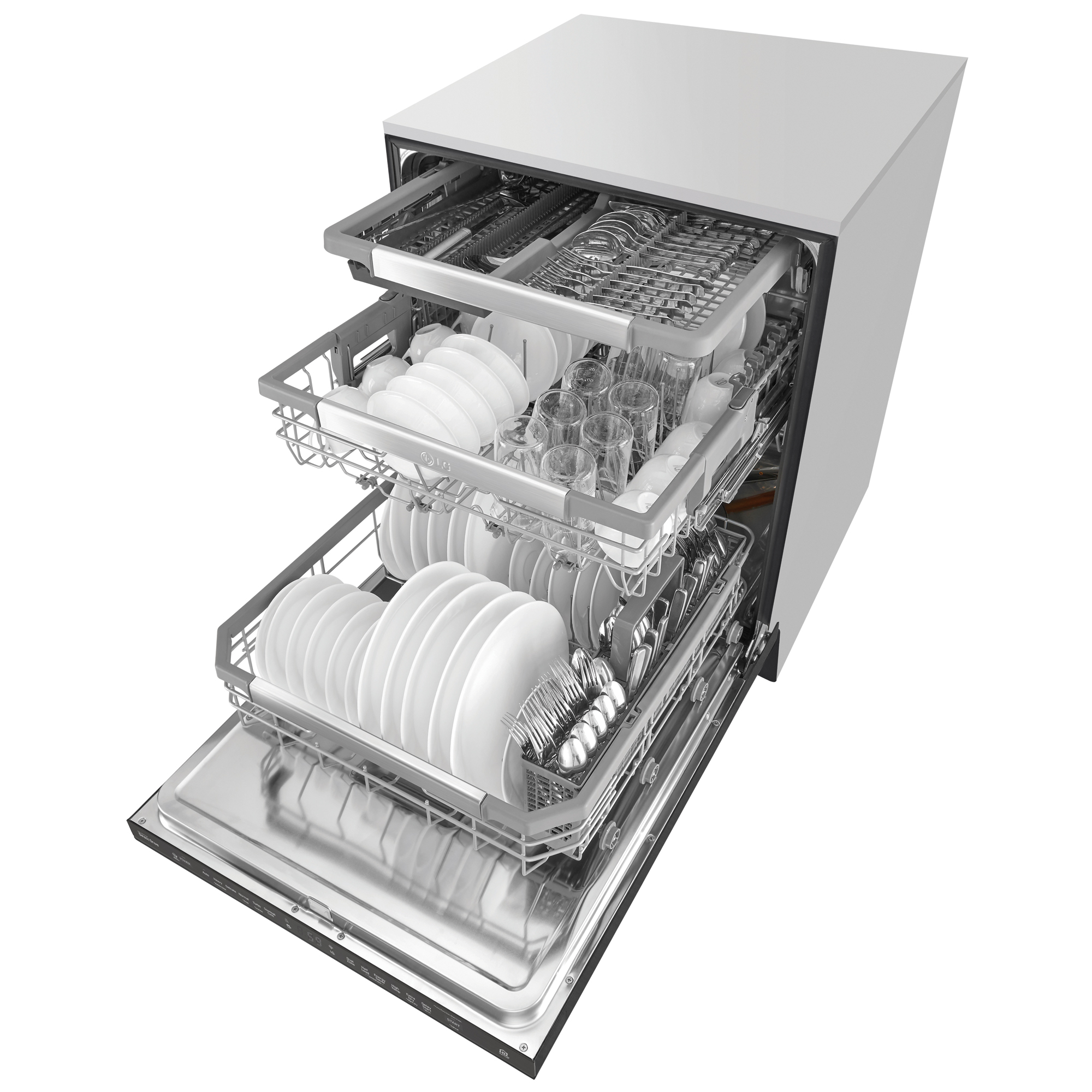 lg quadwash stainless steel dishwasher