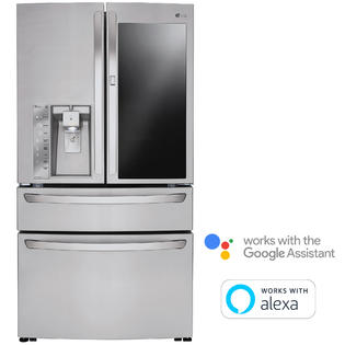 door lg refrigerator instaview cu ft smart depth counter stainless enabled wi fi steel zoom panel