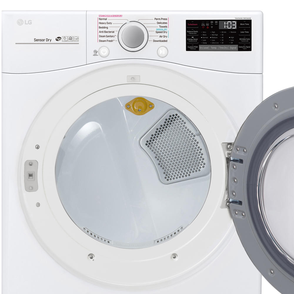 LG DLGX3701W 7.4 cu. ft. Smart Wi-Fi Enabled Gas Dryer w/ TurboSteam - White
