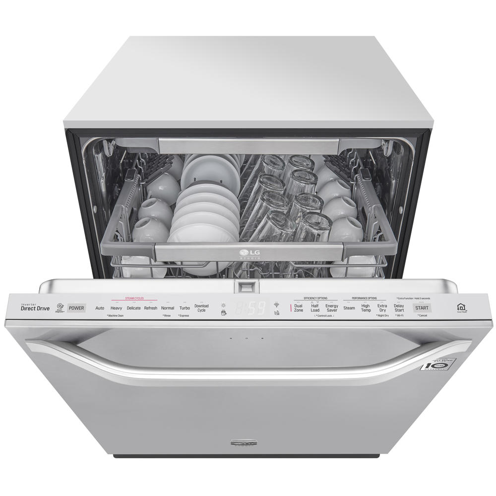 LG STUDIO LSDT9908ST 24" Top Control Dishwasher w/ QuadWash &#8211; Stainless Steel
