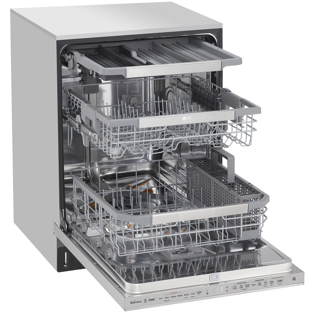 LG STUDIO LSDT9908ST 24" Top Control Dishwasher w/ QuadWash &#8211; Stainless Steel