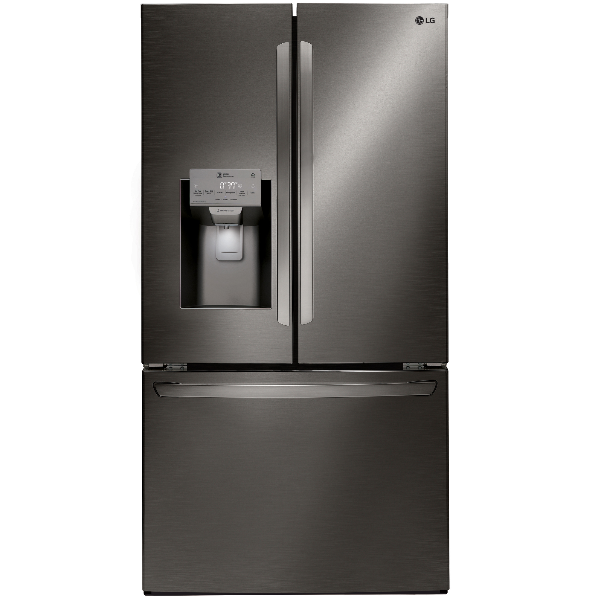 LG LFXS26973D 26.2 cu. ft. Smart WiFi Enabled 3Door French Door Refrigerator Black SS Shop