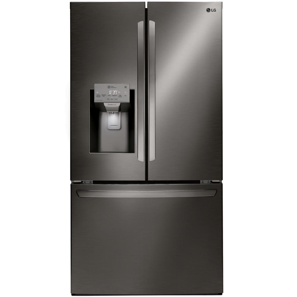 LG LFXS26973D 26.2 cu. ft. Smart Wi-Fi Enabled 3-Door French Door Refrigerator - Black SS