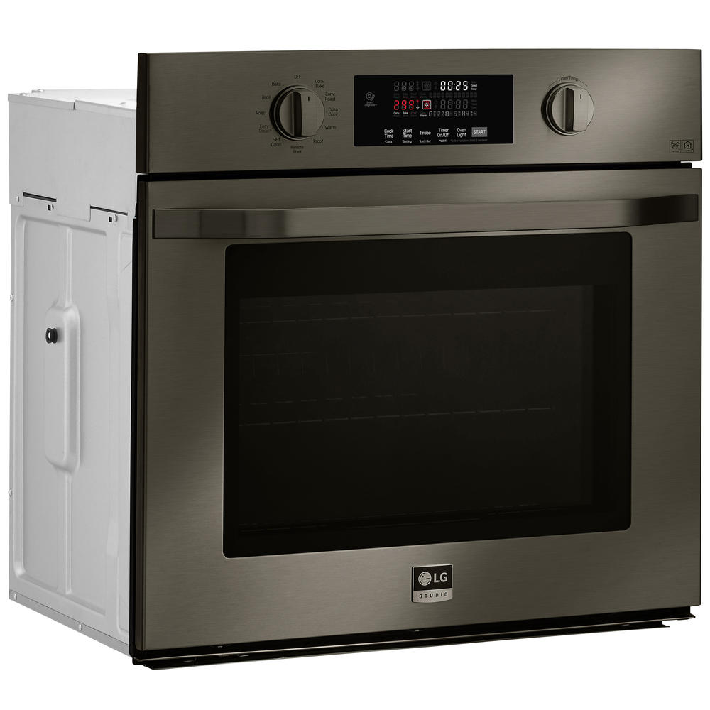LG STUDIO LSWS300BD  4.7 cu. ft. 30&#8221; Smart Wi-Fi Enabled Built-In Wall Oven w/ True Convection &#8211; Black Stainless Steel