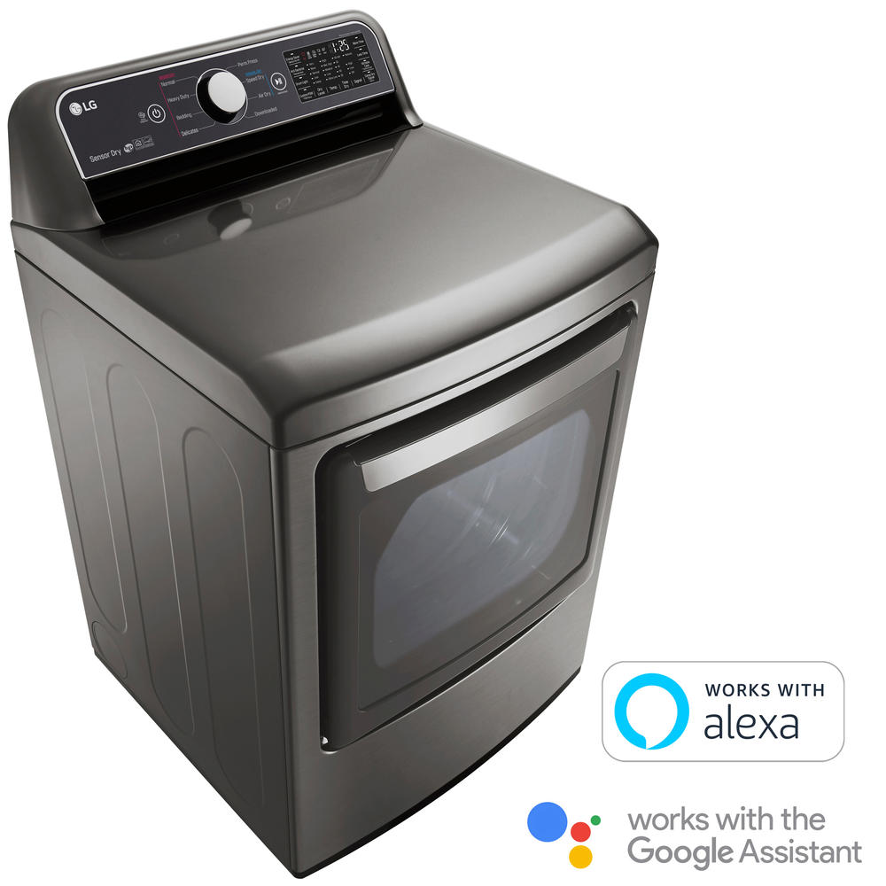 LG DLE7300VE 7.3 cu. ft. Capacity Smart Wi-Fi Enabled Electric Dryer &#8211; Graphite Steel