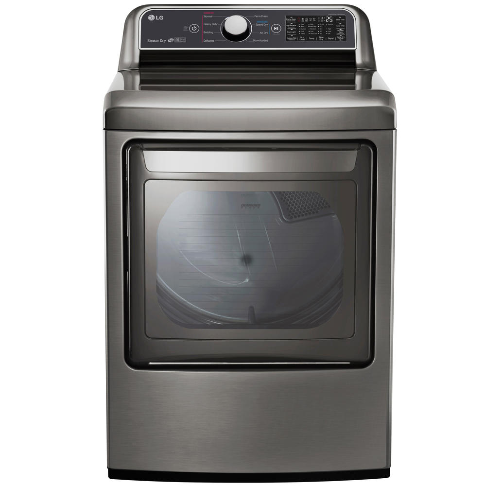 LG DLE7300VE 7.3 cu. ft. Capacity Smart Wi-Fi Enabled Electric Dryer - Graphite Steel