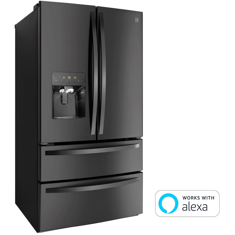 Kenmore 72597  27.8 cu. ft. Smart 4-Door Refrigerator - Black Stainless Steel