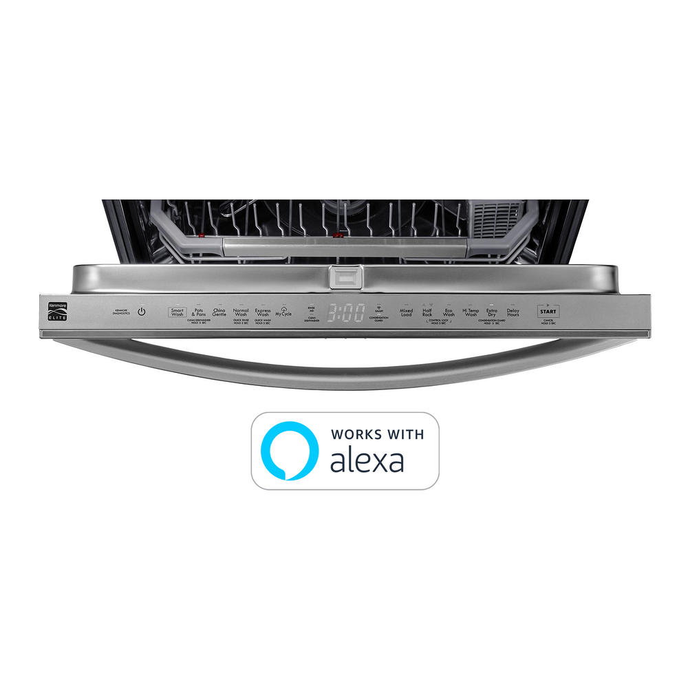 Kenmore Elite 14677 Smart Dishwasher with Third Rack and 360° PowerWash