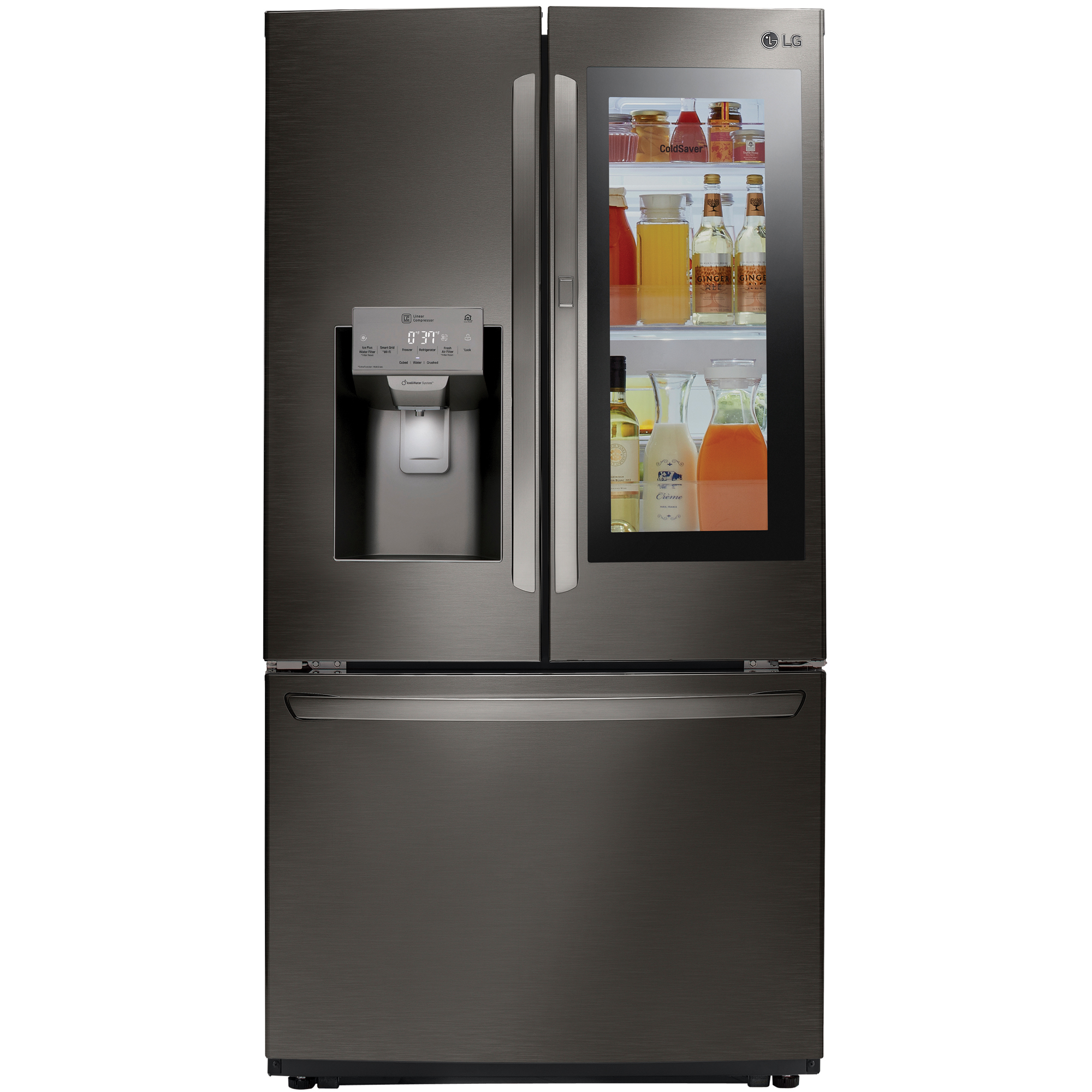 LG LFXS26596D Smart French Door Refrigerator w/InstaView- 26.1 cu. ft - Black