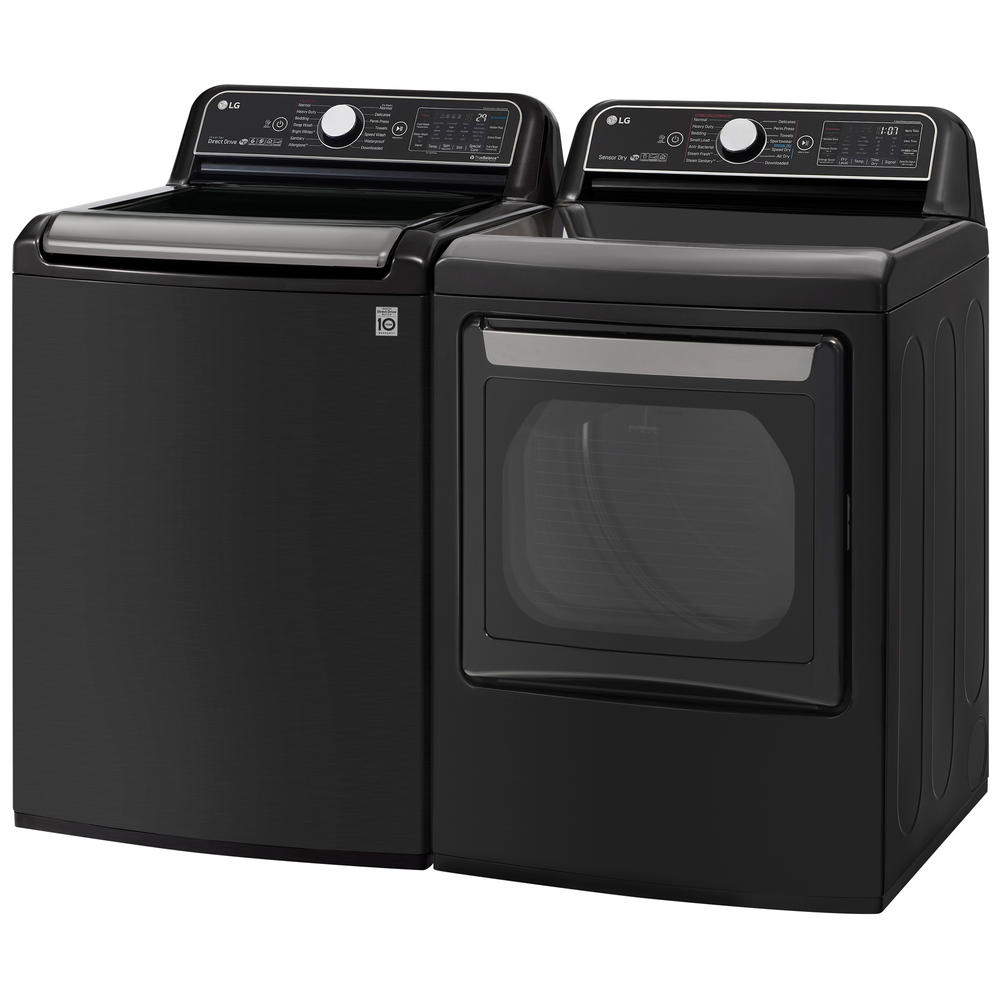 LG DLGX7901BE   7.3 cu. ft. Smart Wi-Fi Enabled Gas Dryer w/ TurboSteam&#8482; - Black Steel