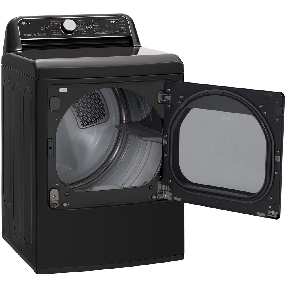 LG DLEX7900BE   7.3 cu. ft. Smart Wi-Fi Enabled Top Load Electric Dryer w/ TurboSteam&#8482; - Black Steel