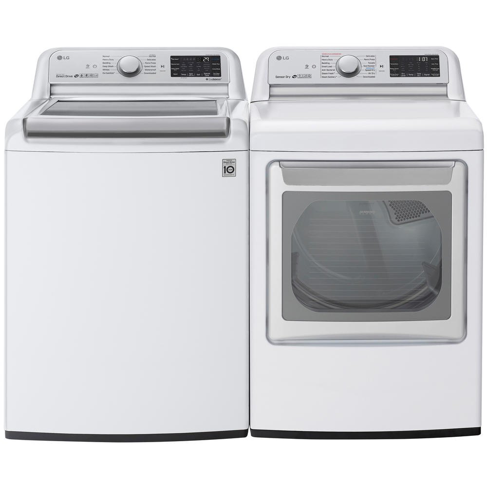LG DLEX7800WE  7.3 cu. ft. Smart Wi-Fi Enabled Top Load Electric Dryer w/ TurboSteam&#8482; &#8211; White