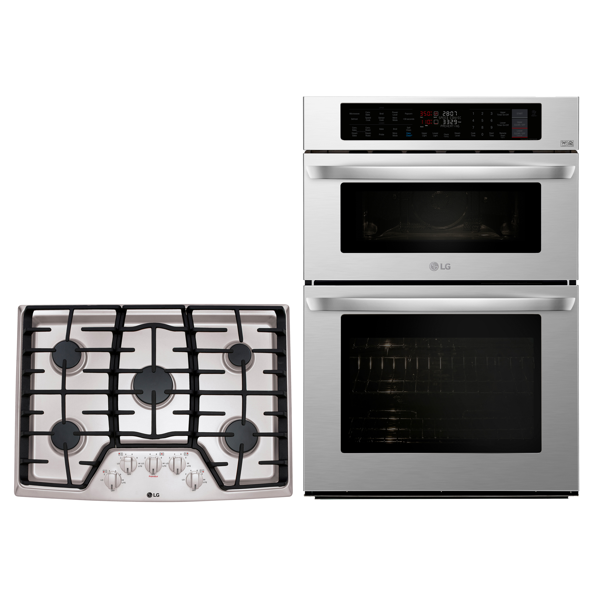 Lg Lg 1 7 4 7 Cu Ft Wi Fi Enabled Combi Wall Oven W Turbocook