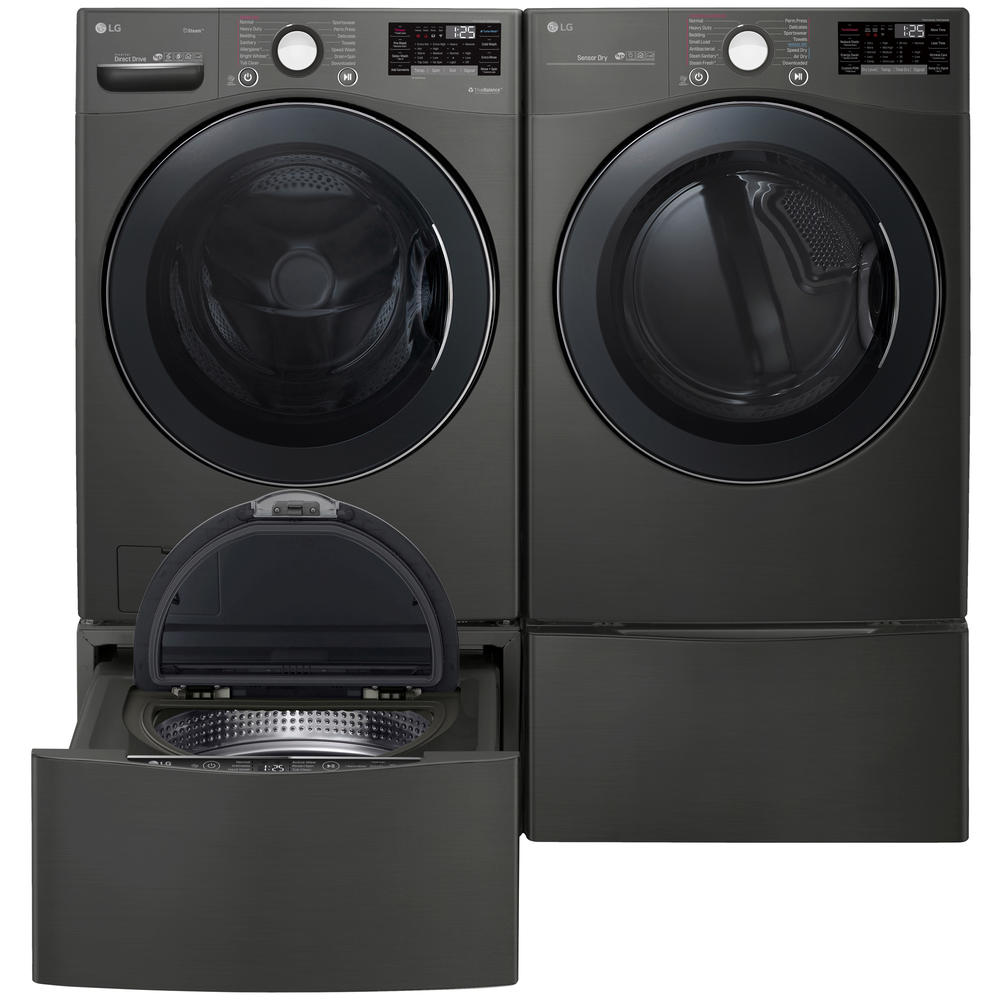 LG WM3900HBA  4.5 cu. ft. Ultra-Large Capacity Smart Wi-Fi Enabled Front Load Washer w/ TurboWash&#8482; 360 &#8211; Black Steel