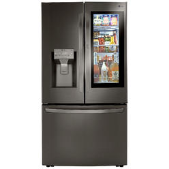 LG LRFVC2406D  23.5 cu. ft. 3-Door InstaView&#8482; w/ Craft Ice&#8482;   Door-in-Door&#174; Counter-Depth Refrigerator&#8211; PrintProof&#8482; Black Stainless