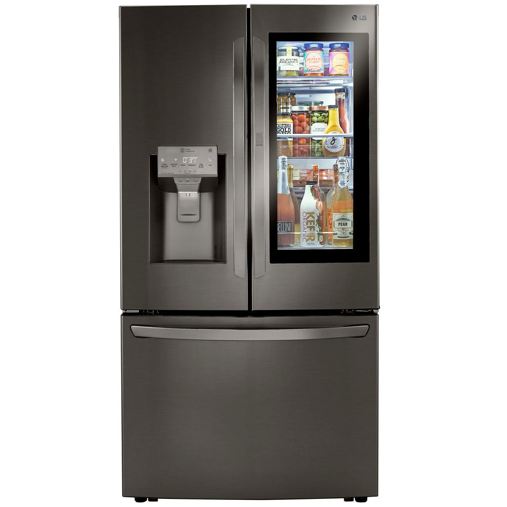 LG LRFVS3006D  29.7 cu. ft. Smart Wi-Fi Enabled InstaView™ w/ Craft Ice™ Door-in-Door® Refrigerator - Black Stainless