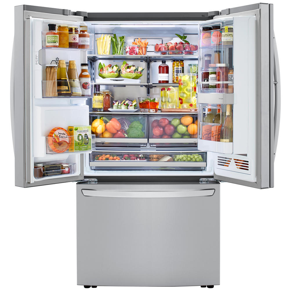 LG LRFVS3006S  29.7 cu. ft. Smart Wi-Fi Enabled InstaView&#8482; w/ Craft Ice&#8482; Door-in-Door&#174; Refrigerator &#8211; PrintProof&#8482; Stainless Steel