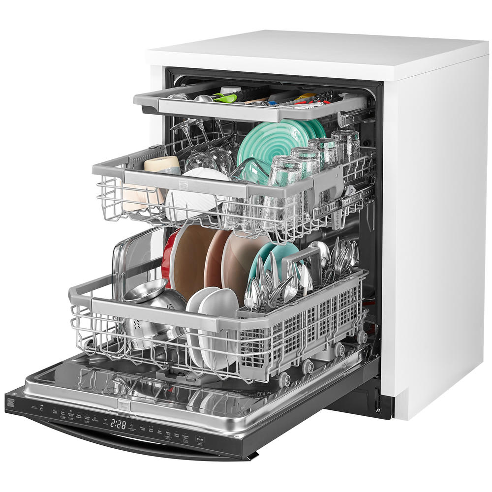 Kenmore Elite 14307 Smart 44dB Dishwasher with Third Rack and 360