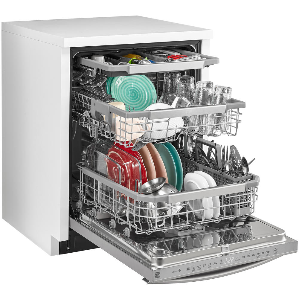 Kenmore Elite 14305 Smart 44dB Dishwasher with Third Rack and 360
