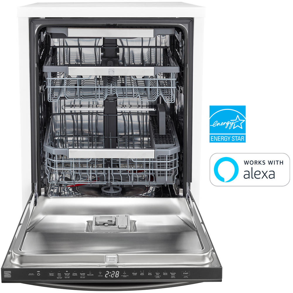 Kenmore Elite 14307 Smart 44dB Dishwasher with Third Rack and 360