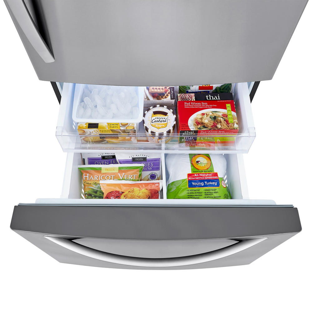 LG LRDCS2603S 25.5 cu. ft. BottomFreezer Refrigerator PrintProof