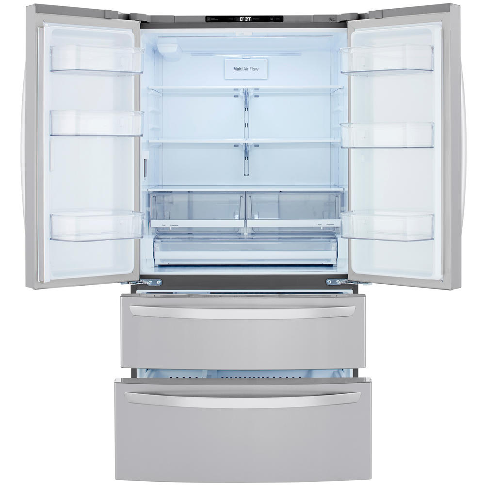 LG LMWS27626S   26.9 cu. ft. Ultra-Capacity 4-Door French Door Refrigerator - PrintProof&#8482; Stainless Steel