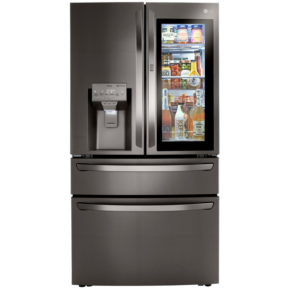 LG LRMVC2306D  22.5 cu. ft. Counter Depth 4-Door InstaView&#8482; Door-in-Door&#174; Refrigerator w/ Craft Ice&#8482; &#8211; PrintProof&#8482; Black Stainless