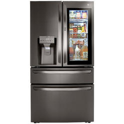 LG LRMVC2306D  22.5 cu. ft. Counter Depth 4-Door InstaView&#8482; Door-in-Door&#174; Refrigerator w/ Craft Ice&#8482; &#8211; PrintProof&#8482; Black Stainless