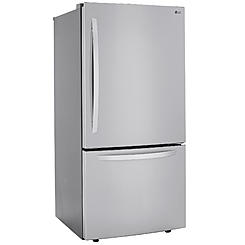 LG LRDCS2603S   25.5 cu. ft. Bottom-Freezer Refrigerator &#8211; PrintProof&#8482; Stainless Steel