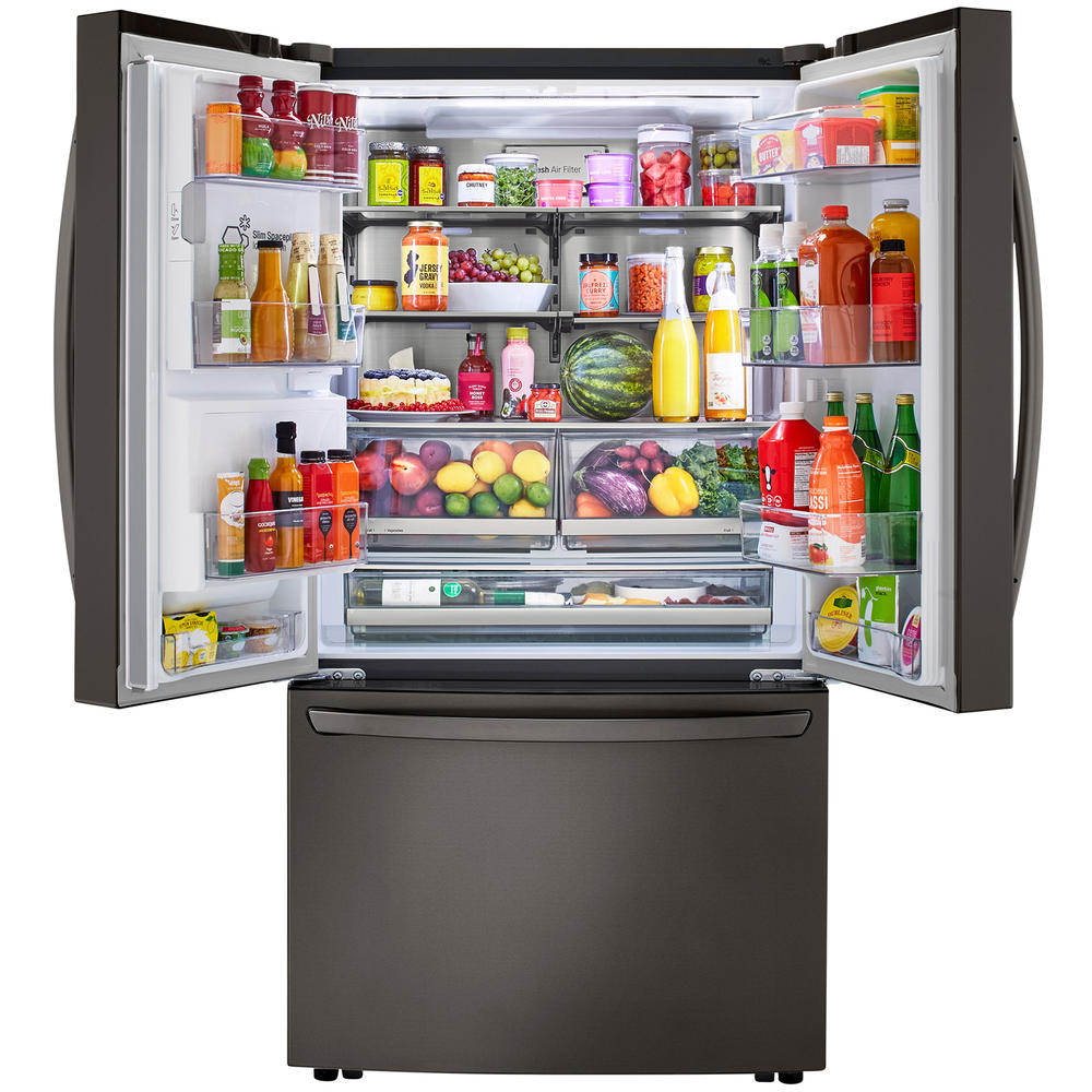 LG LRFXC2416D  23.5 cu. ft. French Door Counter Depth Refrigerator w/ Craft Ice&#8482; &#8211; PrintProof&#8482; Black Stainless
