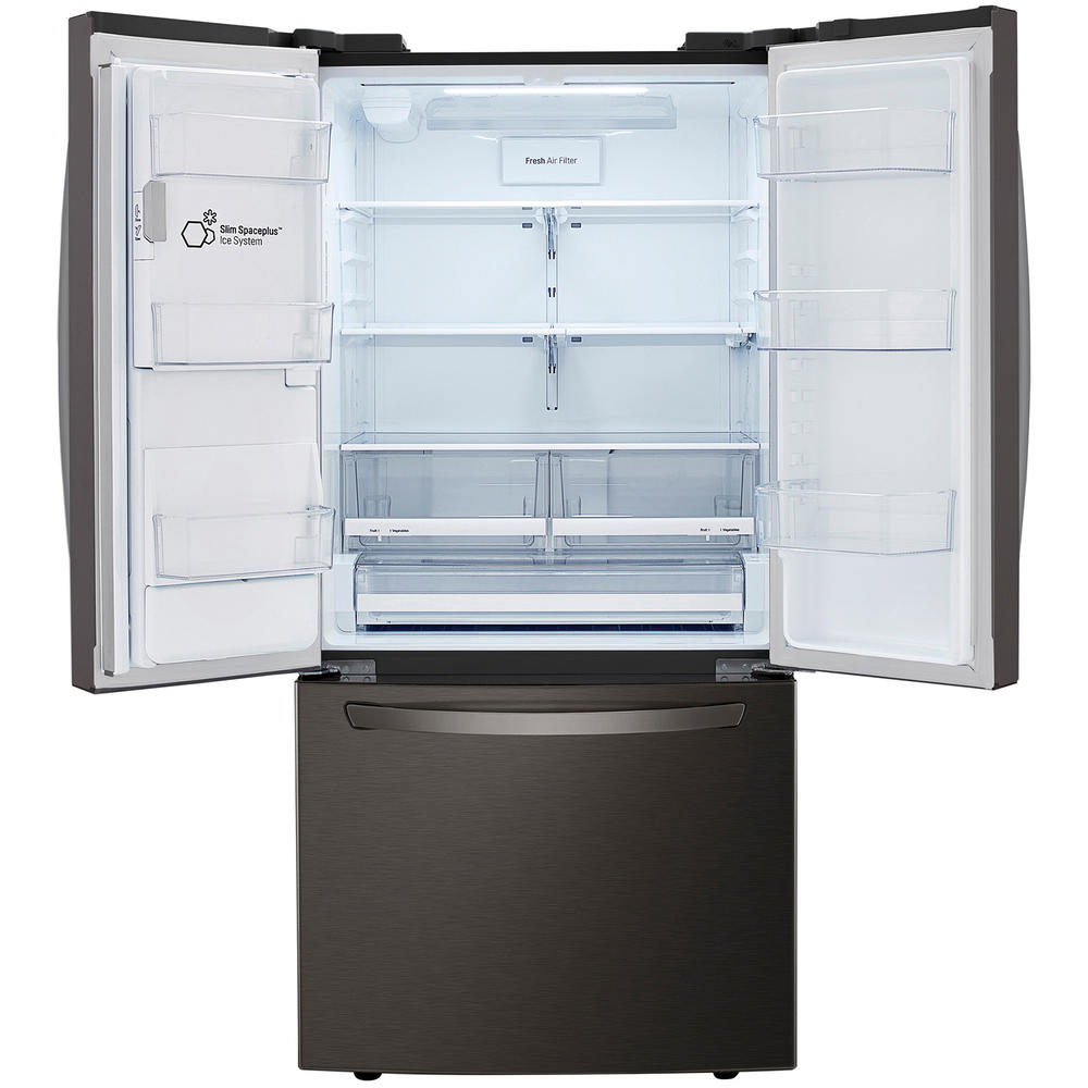 LG LRFXS2503D 24.5 cu. ft. French Door Refrigerator, 33" Wide w/Dispenser Black Stainless Steel