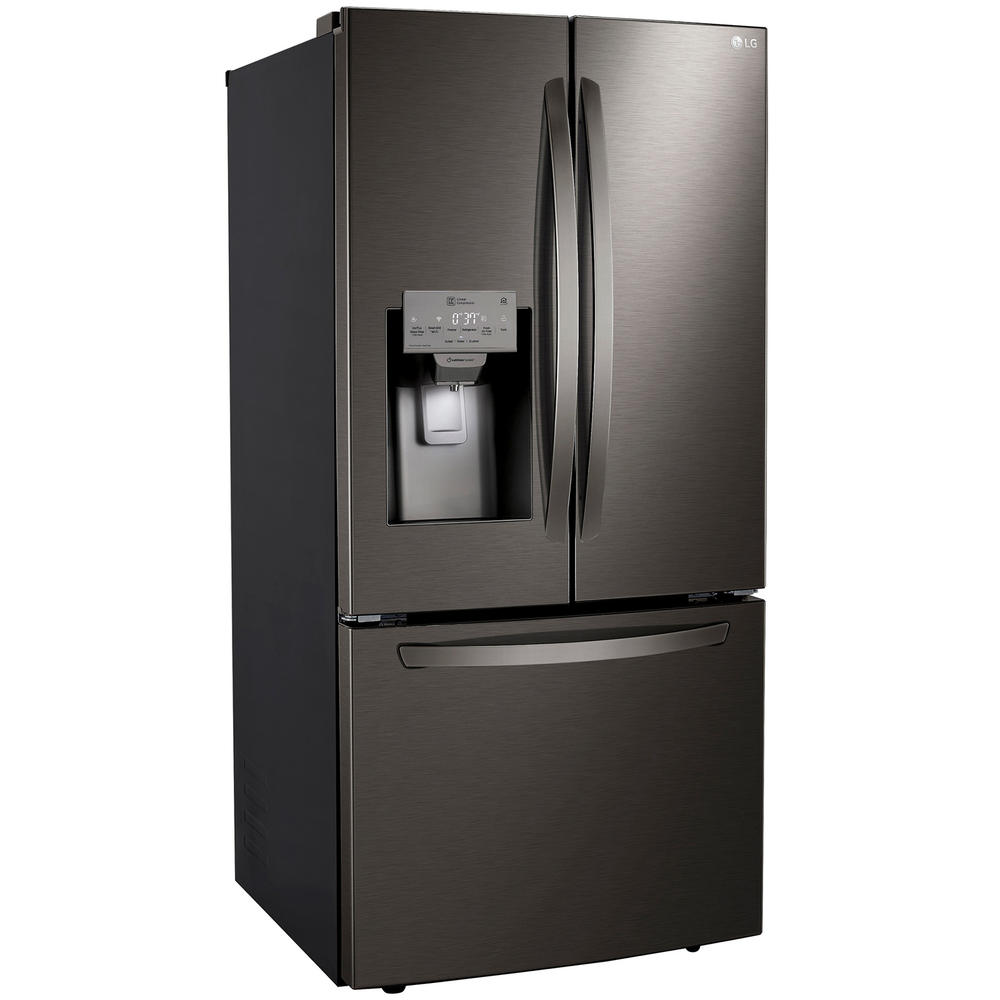 LG LRFXS2503D  24.5 cu. ft. French Door Refrigerator, 33" Wide w/Dispenser &#8211; Black Stainless Steel