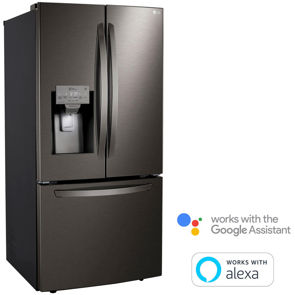 LG LRFXS2503D 24.5 cu. ft. French Door Refrigerator, 33" Wide w/Dispenser Black Stainless Steel