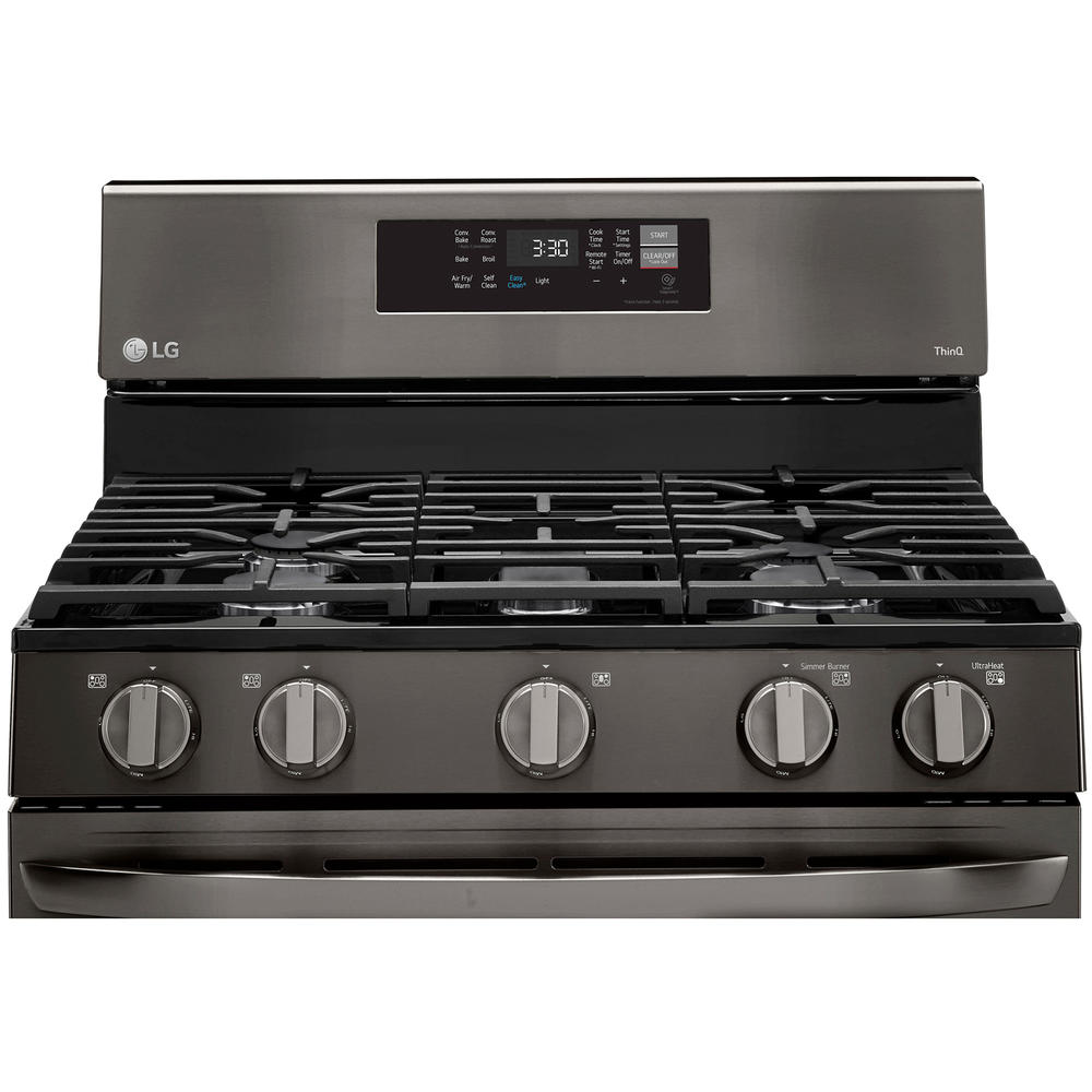 LG LRGL5823D  5.8 cu. ft. Gas Single Oven Range with Air Fry &#8211; PrintProof&#8482; Black Stainless Steel