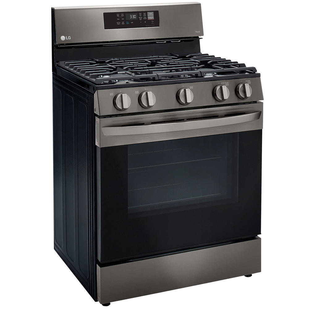 LG LRGL5823D  5.8 cu. ft. Gas Single Oven Range with Air Fry &#8211; PrintProof&#8482; Black Stainless Steel