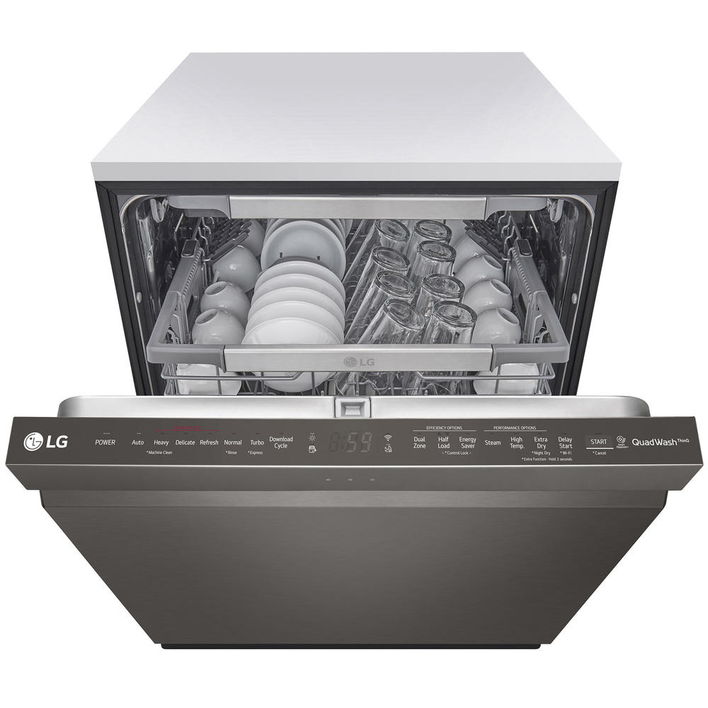 LG LDP6810BD  Top Control Dishwasher with QuadWash&#8482; and TrueSteam&#174; &#8211; Black Stainless