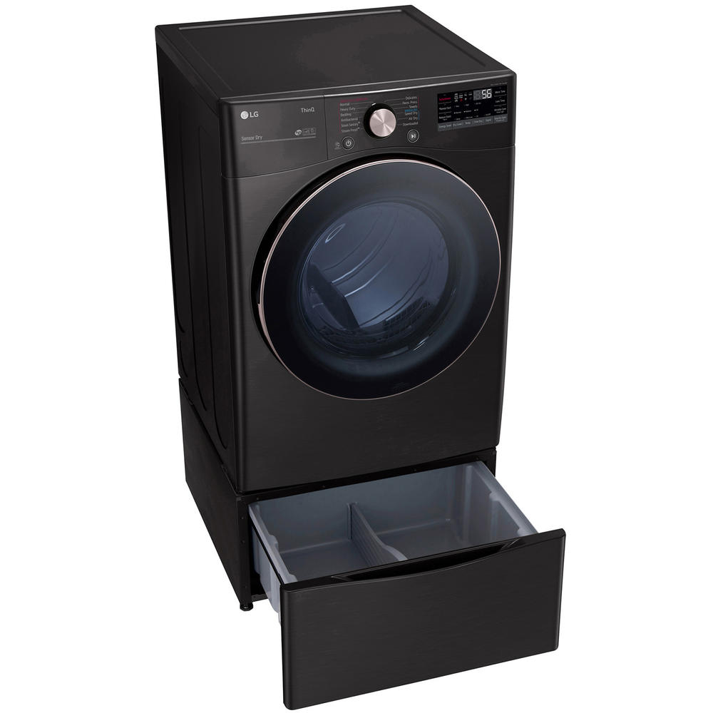 LG DLEX4000B   7.4 cu. ft. Smart Wi-Fi Enabled Front-Load Electric Dryer w/ TurboSteam&#8482; & Built-In Intelligence - Black Steel