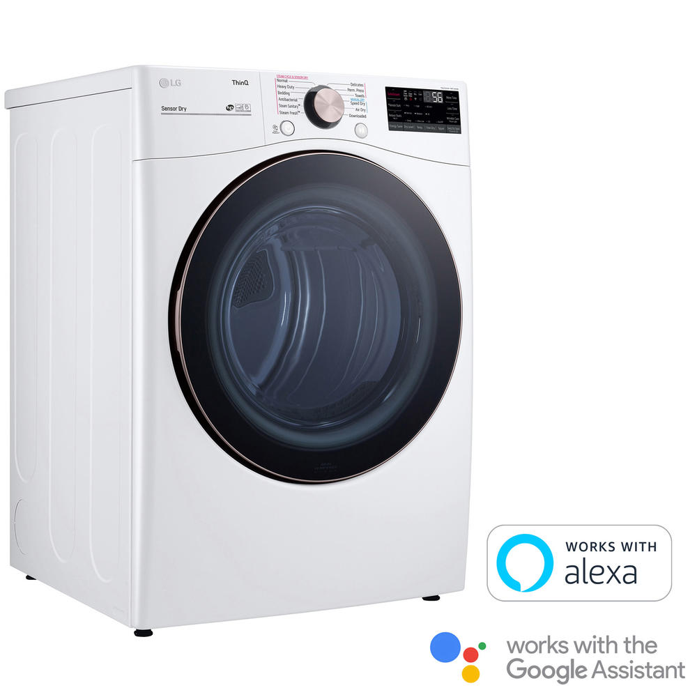 LG DLEX4000W  7.4 cu. ft. Smart Wi-Fi Enabled Front-Load Electric Dryer w/ TurboSteam&#8482; & Built-In Intelligence &#8211; White