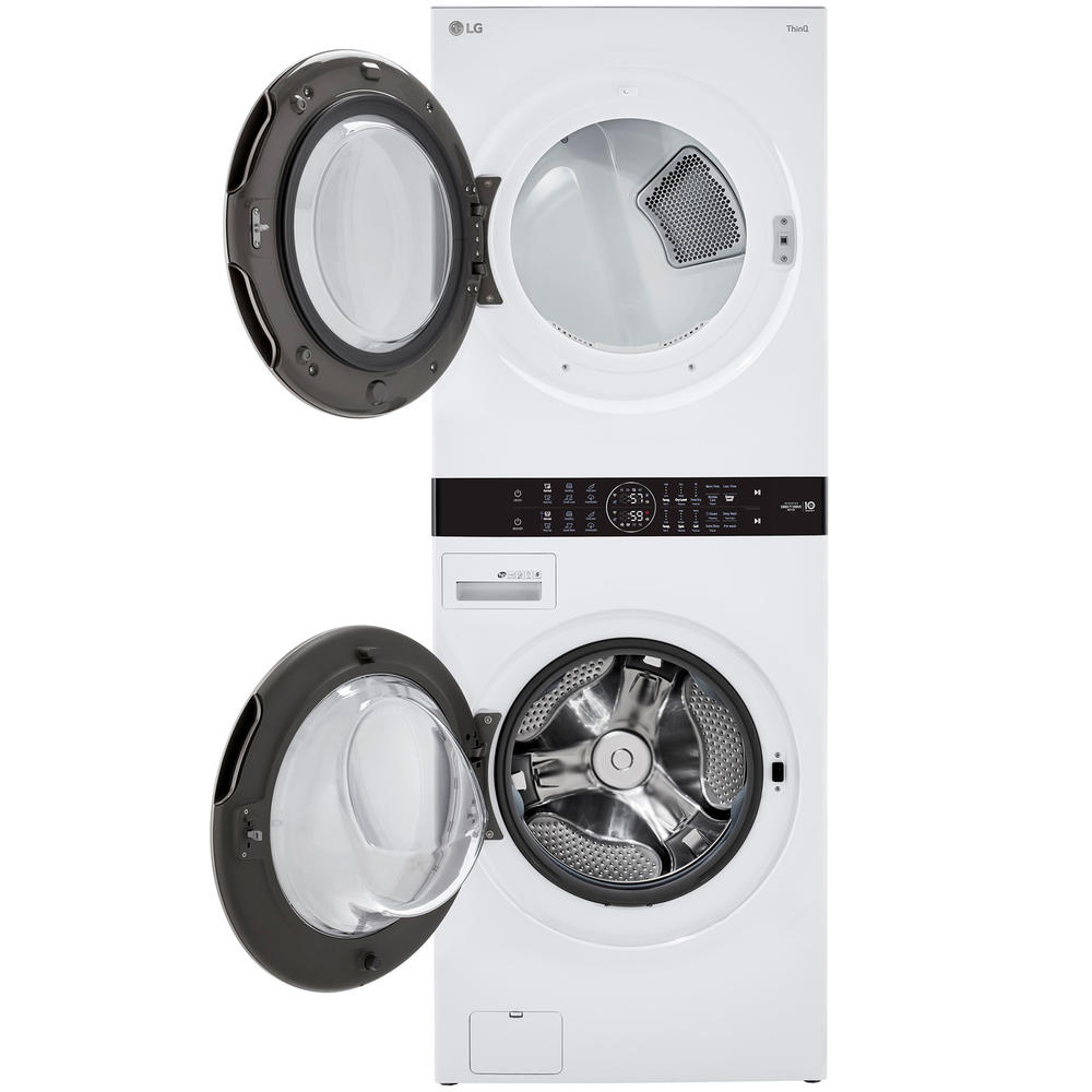 LG WKG101HWA  4.5 cu.ft. Front Load Washer & 7.4 cu.ft. Gas Dryer WashTower&#8482; w/ Center Control &#8211; White