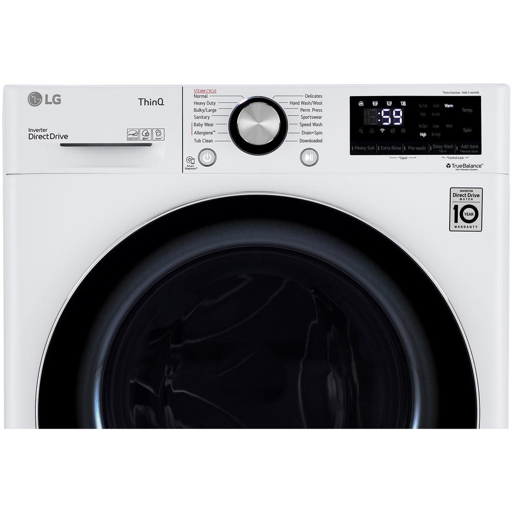 LG WM1455HWA 2.4 cu. ft. Smart WiFi Enabled Compact Front Load Washer with BuiltIn