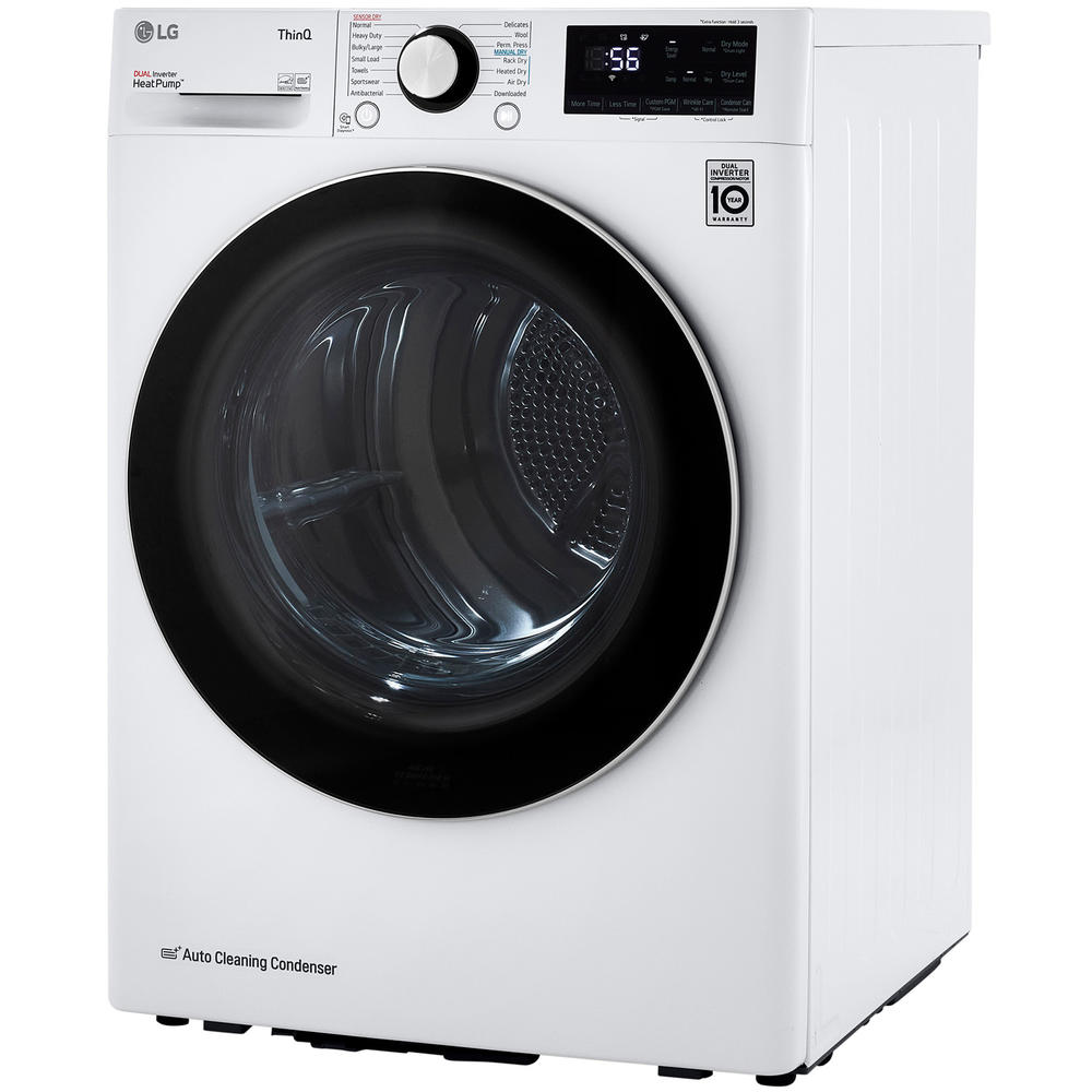 LG DLHC1455W  4.2 cu. ft. Smart Wi-Fi Enabled Compact Front Load Dryer w/ Dual Inverter HeatPump&#8482; Technology &#8211; White