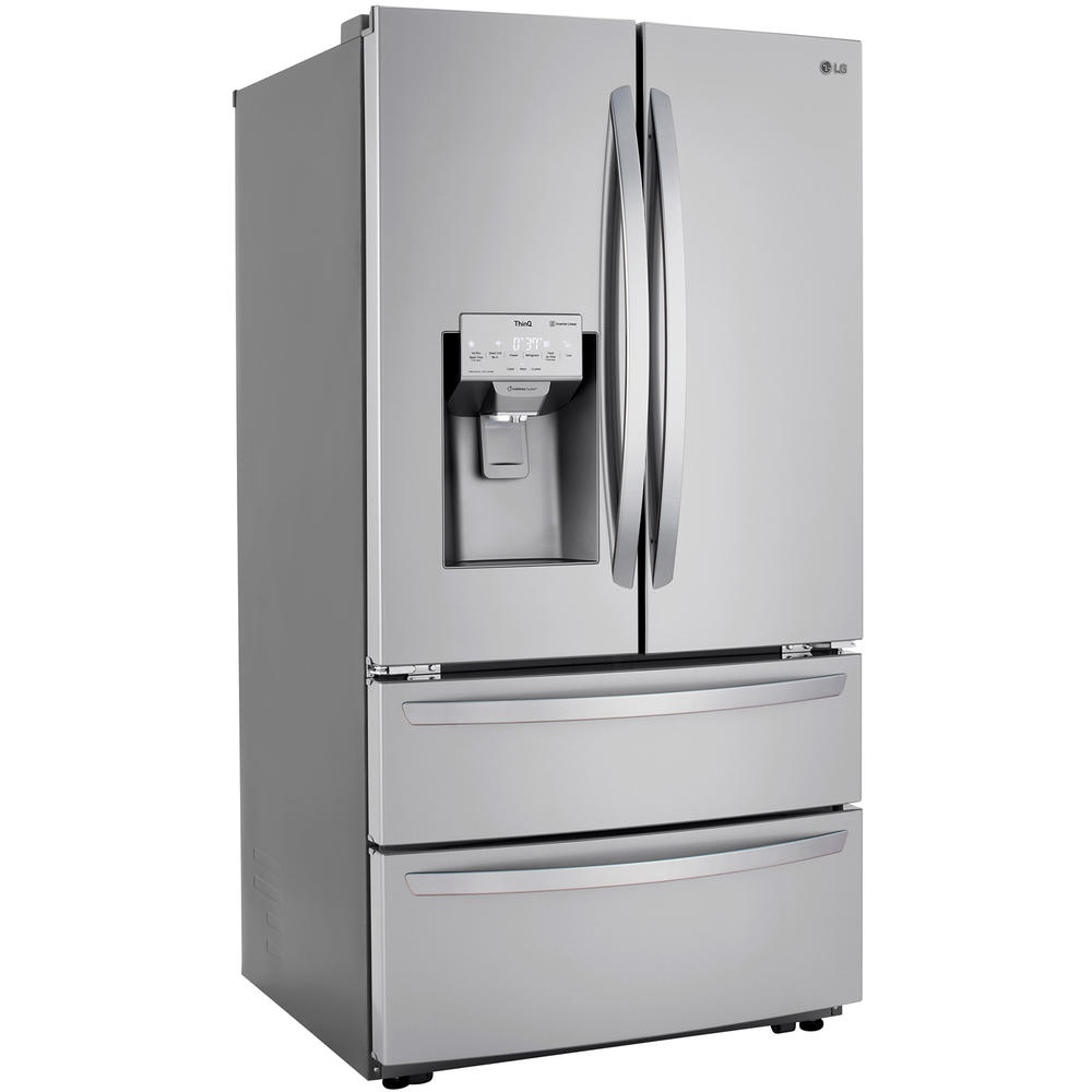 LG LRMXC2206S  22.0 cu.ft. Smart Wi-Fi Enabled Counter Depth Double Freezer Refrigerator &#8211; PrintProof&#8482; Stainless Steel