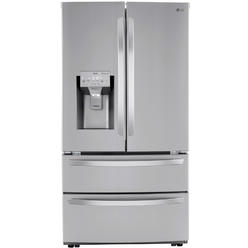 LG LMXC22626S 22.0 cu.ft. Smart Wi-Fi Enabled Counter Depth Double Freezer Refrigerator &#8211; PrintProof&#8482; Stainless Steel