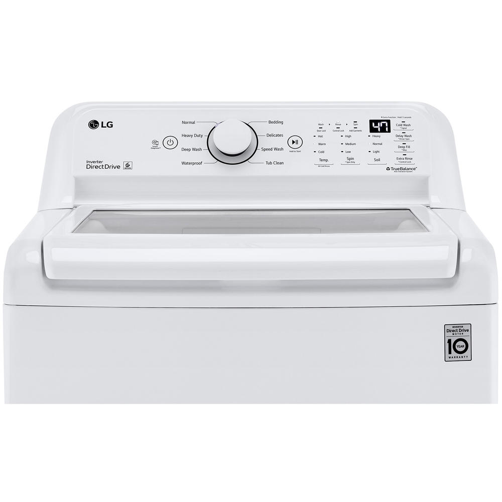 LG WT7005CW   4.3 cu. ft. Top Load Washer with 4-Way&#8482; Agitator & TurboDrum&#8482; - White