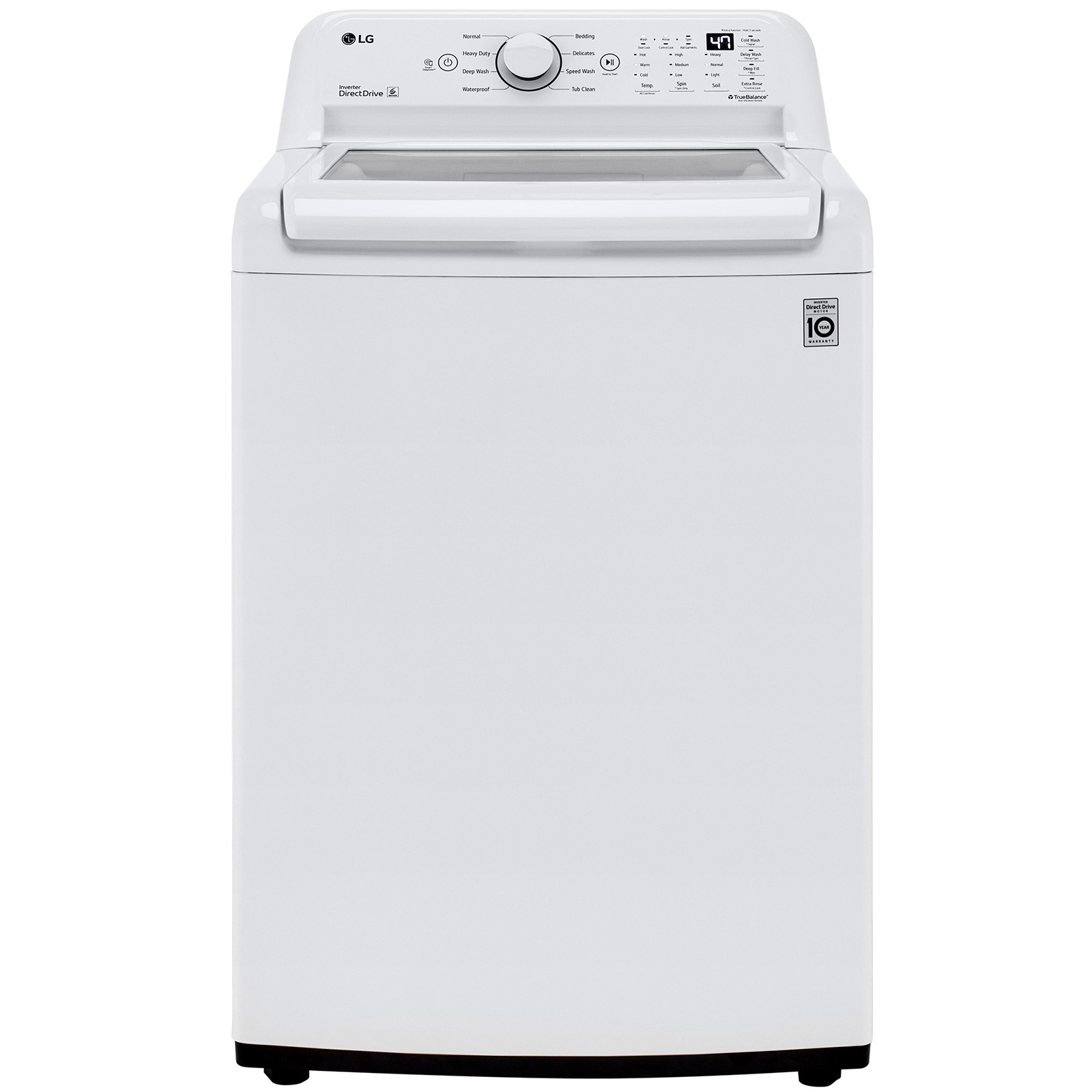 LG WT7005CW 4.3 cu. ft. Top Load Washer with 4-Way™ Agitator &  TurboDrum™ - White