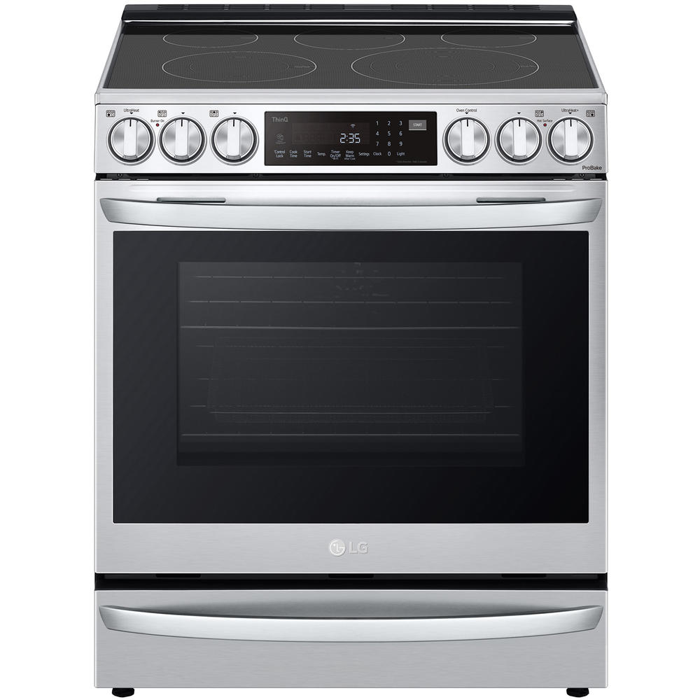 LG LSEL6337F  6.3 cu. ft. Smart Wi-Fi Enabled InstaView® Electric Slide-In Range with Air Fry - PrintProof™ Stainless Steel