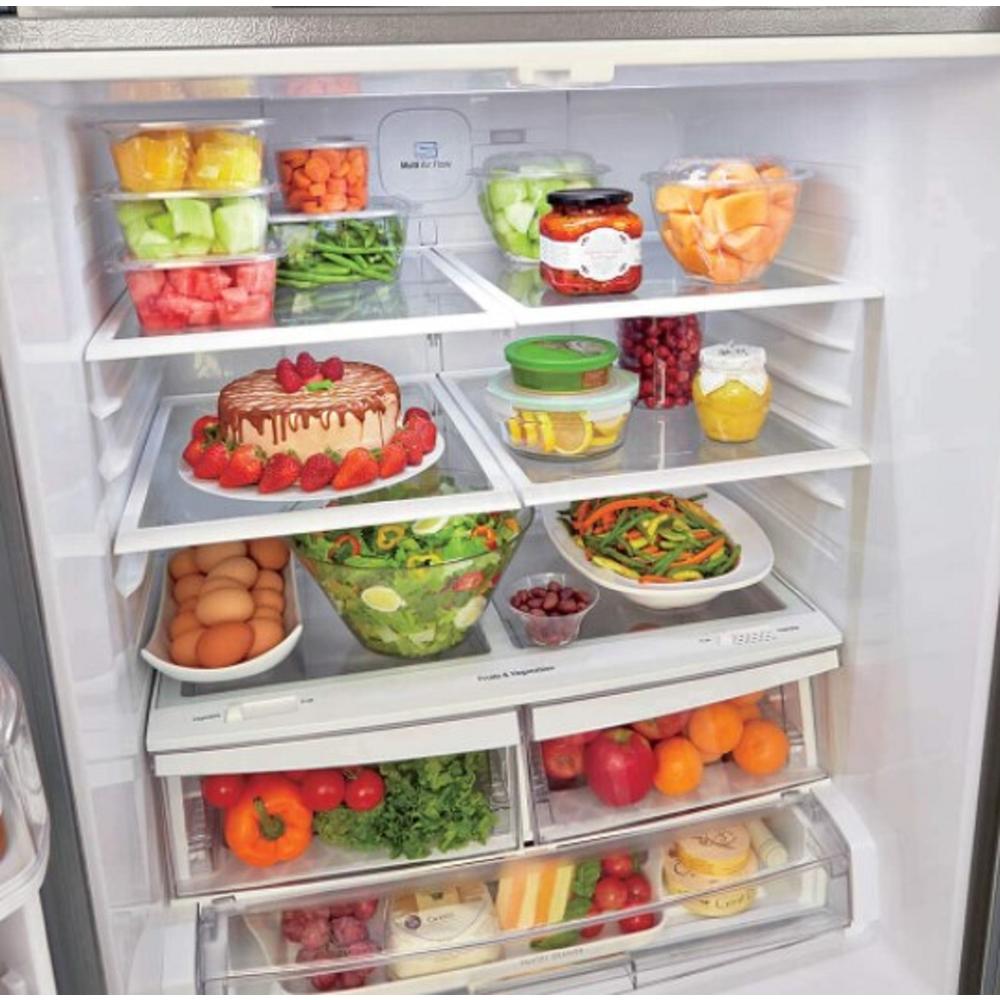 LG LFDS22520S-1 30" 22 cu.ft. Stainless Steel French Door Refrigerator and Bottom Freezer