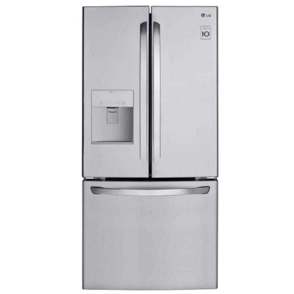 LG LFDS22520S-1 30" 22 cu.ft. Stainless Steel French Door Refrigerator and Bottom Freezer