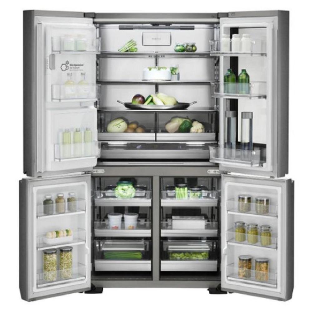 LG URNTS3106N 36" 30 cu.ft. Texture Steel French Door Refrigerator and Bottom Freezer
